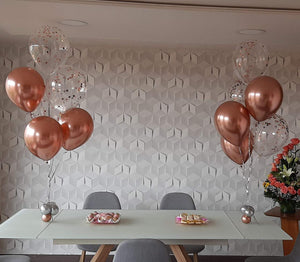 2 Bouquet de mesa helio x 6 globos