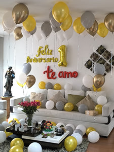 Decoración con globos Aniversario