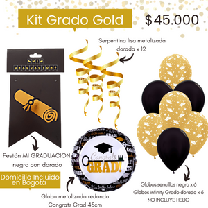 Kit Decoracion Grado Gold